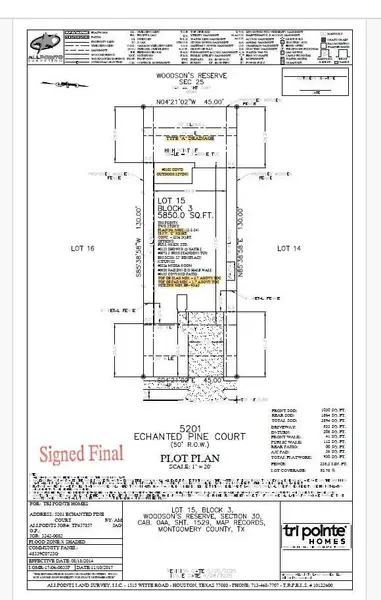 Image 7 of a home in Woodson’s Reserve 45′.