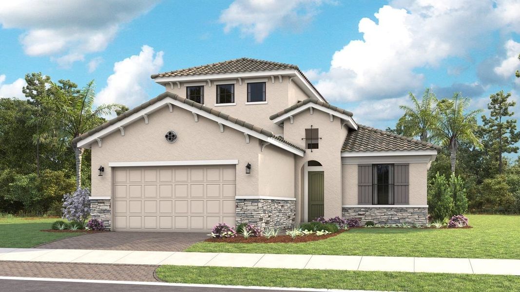Mediterranean - Front Load Garage with Bonus