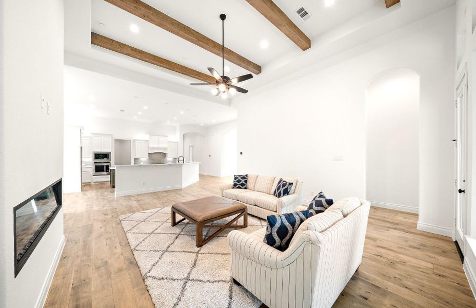 Furnished interior view inside a new home in Bridgeland 60′, Cypress (Image 11).