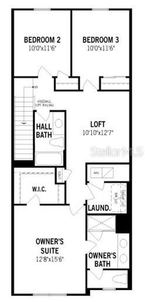 2D floor plan layout of this home in Meridian Parks, Orlando, FL (Image 3). 2D floor plan layout of this home in Meridian Parks, Orlando, FL (Image 3).