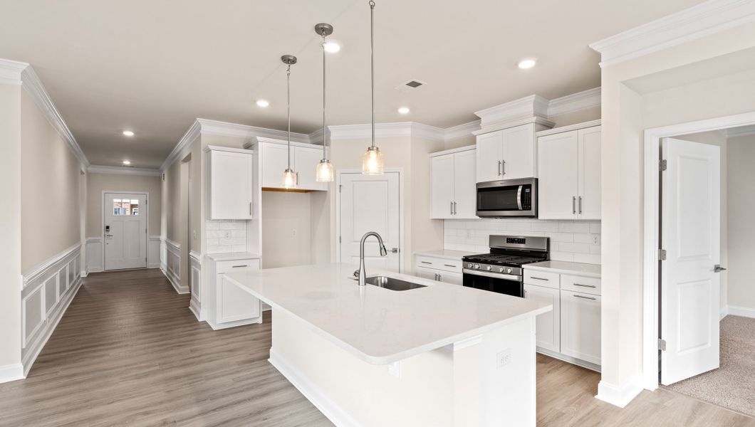 Representative furnished interior of a home built from the BRISTOL by D.R. Horton in Whitehawk Meadows, Travelers Rest (Image 9).