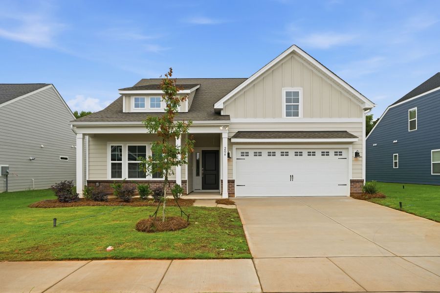 Front exterior of a new home in Willowbrook, Shelby, NC, highlighting curb appeal (Image 1). Front exterior of a new home in Willowbrook, Shelby, NC, highlighting curb appeal (Image 1).
