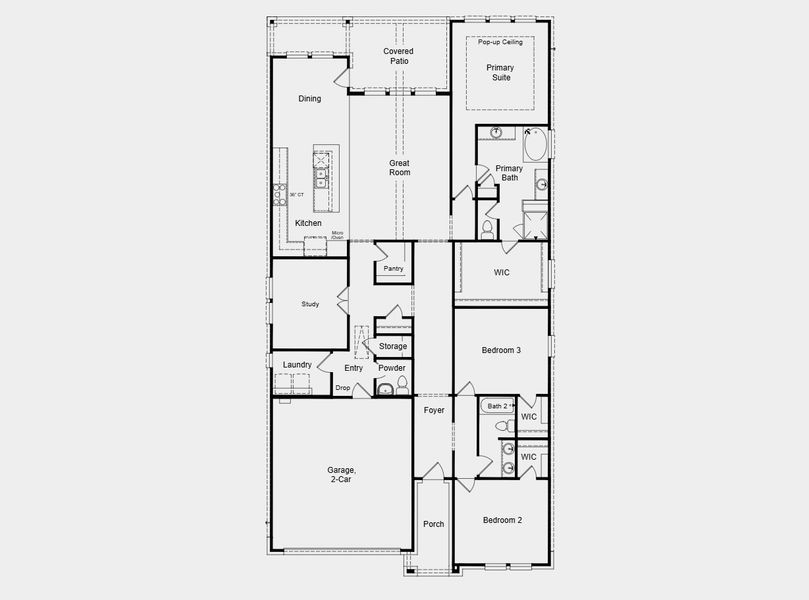 2D floor plan layout for the Lamar by Taylor Morrison in Turners Crossing, Austin, TX (Image 5). 2D floor plan layout for the Lamar by Taylor Morrison in Turners Crossing, Austin, TX (Image 5).
