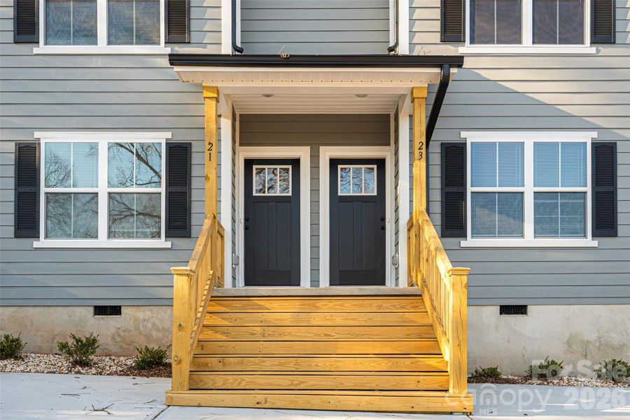 Exterior details and patio area of a home in , Hickory (Image 15).