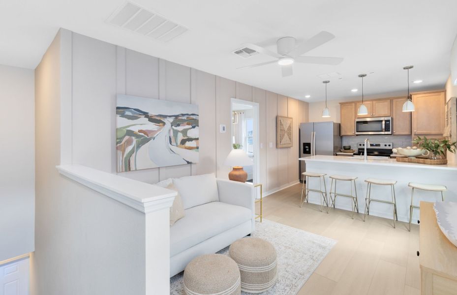 Representative furnished interior of a home built from the Mabel II by Pulte Homes in Parkside Trails, Clermont (Image 16).