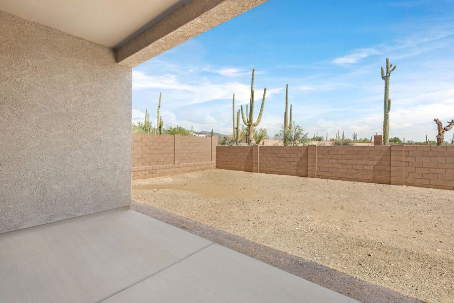 Exterior details and patio area of a home in Saguaro Reserve II, Marana (Image 3).