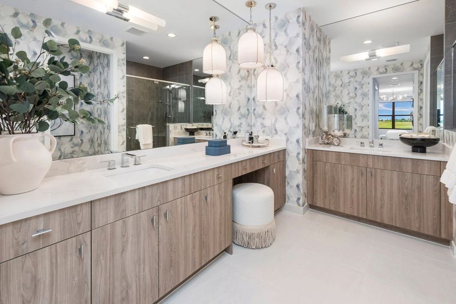 Furnished interior view inside a new home in Valencia Parc at Riverland, Port St. Lucie (Image 6).