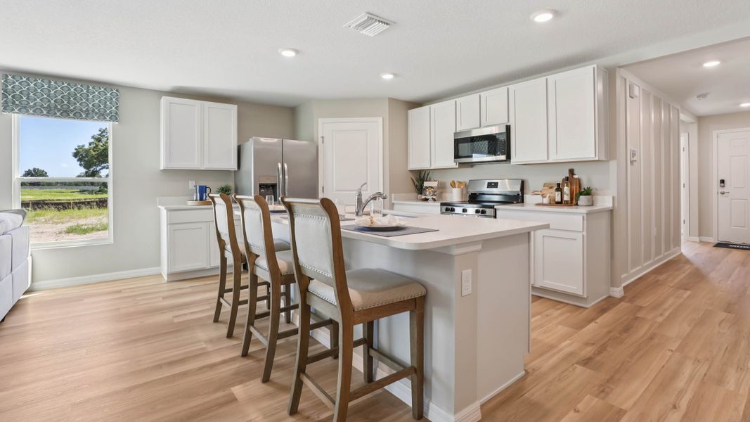 Representative furnished interior of a home built from the LAKESIDE by D.R. Horton in Sunset Hills, Summerfield (Image 7).