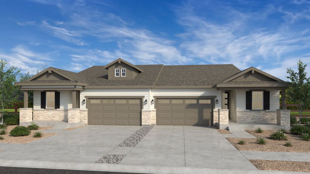 Representative exterior photo of a completed home built from the Castlewood by Taylor Morrison in Parterre, Thornton, CO (Image 23).