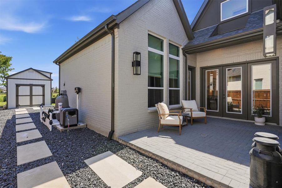 Exterior details and patio area of a home in Trinity Falls: 70ft. lots, McKinney (Image 26).