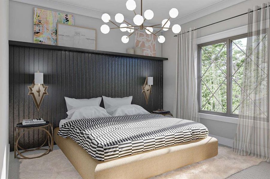 Furnished interior view inside a new home in , Tampa (Image 12).