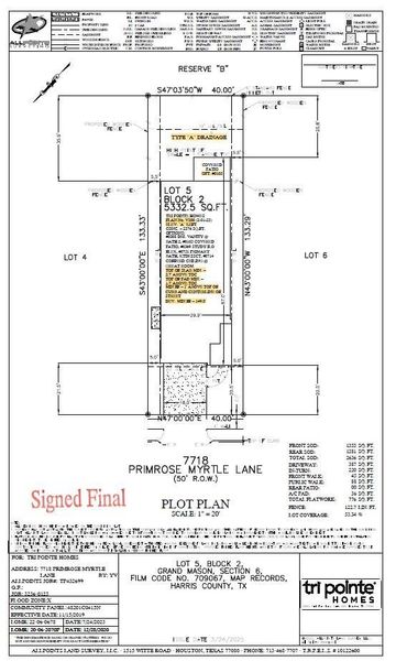 2D floor plan layout of this home in The Ridge at Mason Woods, Cypress, TX (Image 2).