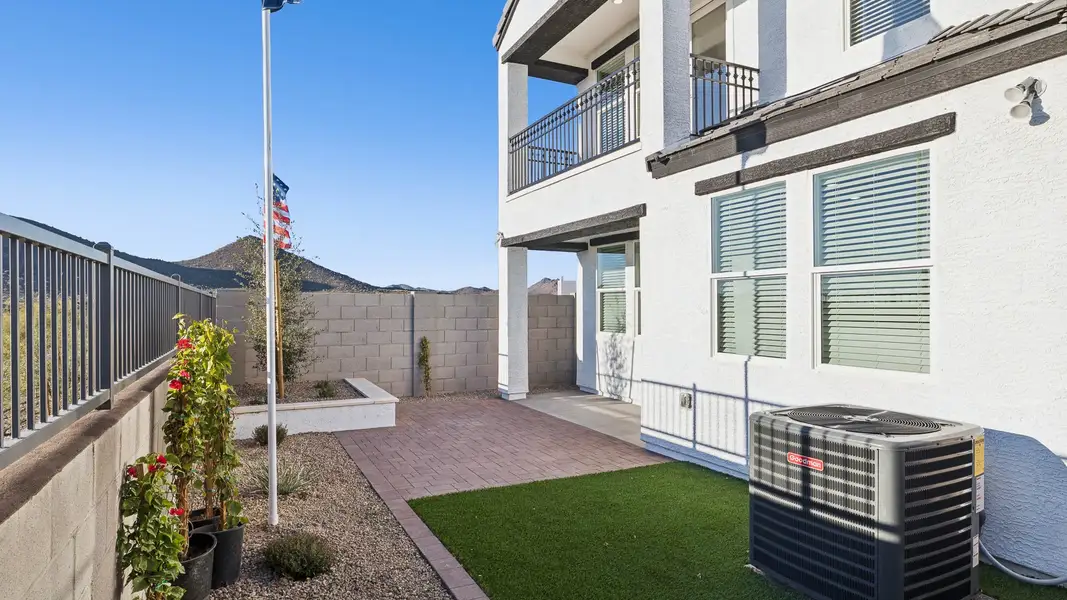 Exterior details and patio area of a home in The Buttes at Mystic, Peoria (Image 2).