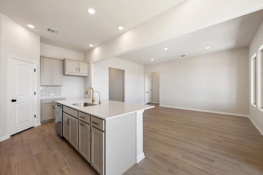 Kitchen and Family Room