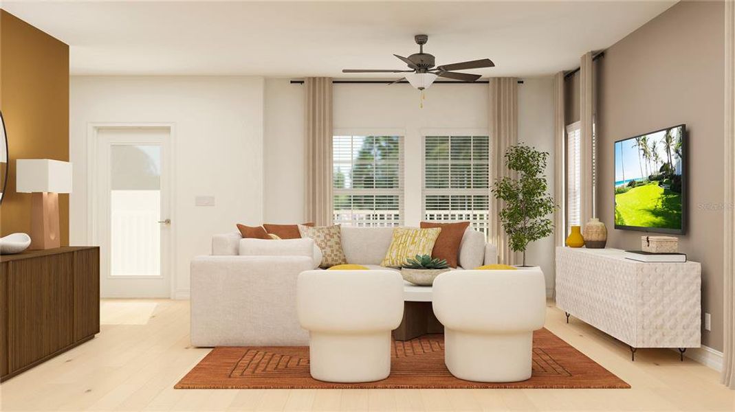 Furnished interior view inside a new home in , Tampa (Image 9). Furnished interior view inside a new home in , Tampa (Image 9).