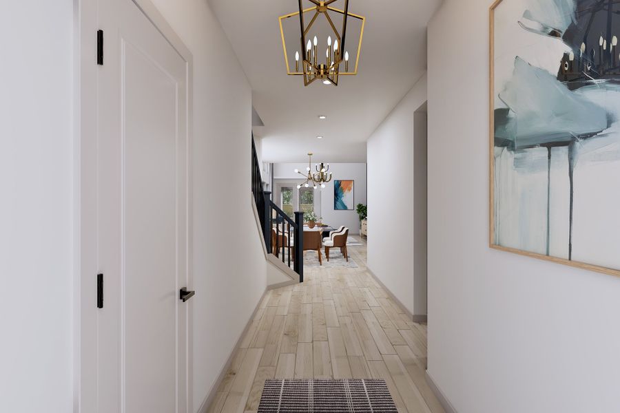 Representative furnished interior of a home built from the The Waco by David Weekley Homes in Mayfair - Select Garden Series, New Braunfels (Image 7).