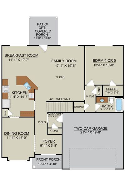 Hilton Floor Plan First Floor Layout | Ernest Homes