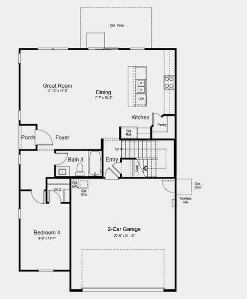 2D floor plan layout for the Stanford by Taylor Morrison in Artisan at Asante Vista Collection, Surprise, AZ (Image 3). 2D floor plan layout for the Stanford by Taylor Morrison in Artisan at Asante Vista Collection, Surprise, AZ (Image 3).