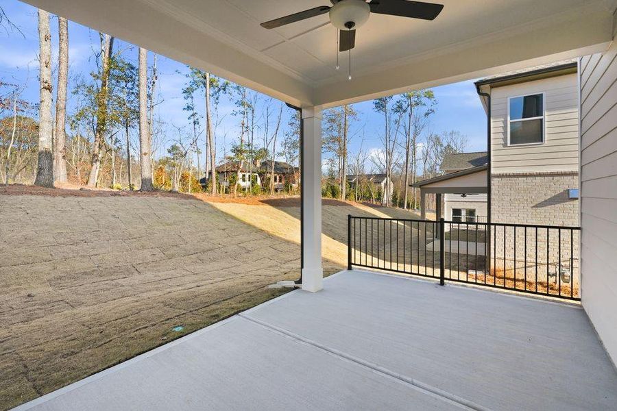 Exterior details and patio area of a home in Auburn Glen, Dacula (Image 3).