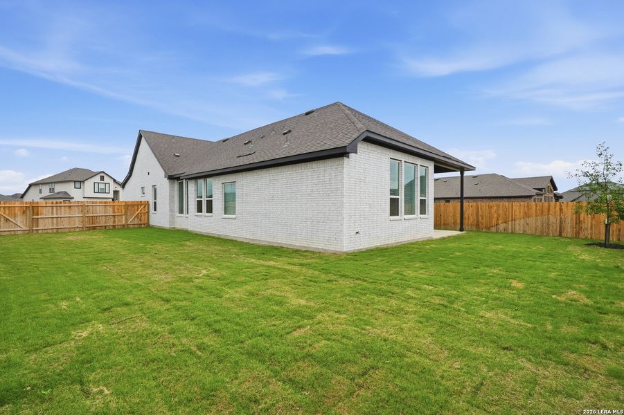 Exterior details and patio area of a home in Alsatian Oaks, Castroville (Image 30).