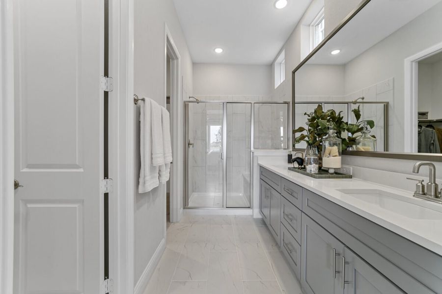 Representative furnished interior of a home built from the Duets D417 by Landon Homes in Lexington Frisco, Frisco (Image 13).