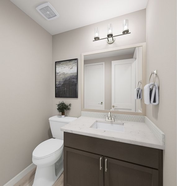 Representative furnished interior of a home built from the Willow Plan 40-9 by Tri Pointe Homes in Waterston Central, Gilbert (Image 28).