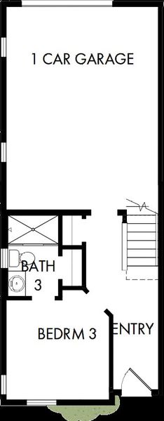2D floor plan layout of this home in Central Living at Craig, Charlotte, NC (Image 2). 2D floor plan layout of this home in Central Living at Craig, Charlotte, NC (Image 2).