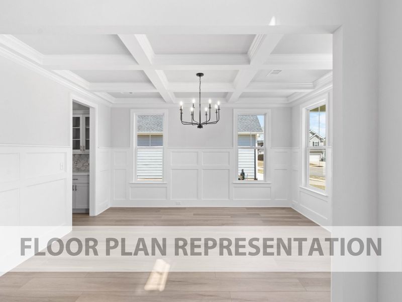 Representative unfurnished interior of a home built from the Mill Creek by Ivey Homes in Windsor, North Augusta (Image 9).