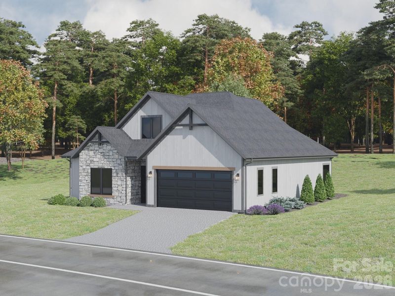 Front exterior of a new home in , Arden, NC, highlighting curb appeal (Image 3).