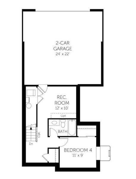 2D floor plan layout for the Vrain - Single Family Homes by Dream Finders Homes in Uplands, Westminster, CO (Image 4).