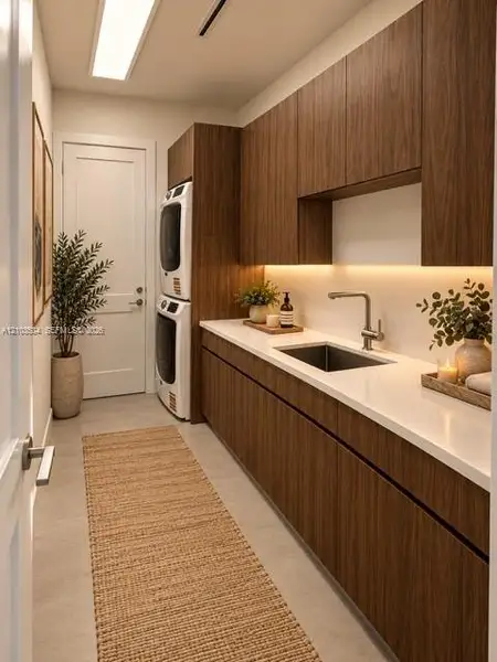 Furnished interior view inside a new home in , Miami (Image 15).