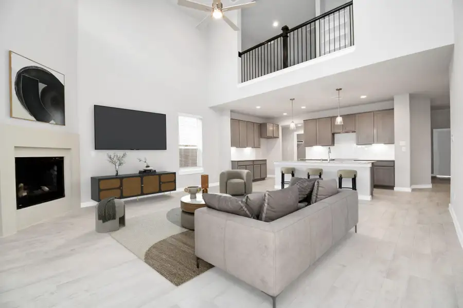 *Virtually Staged* Family Room. Sample photo of completed home with similar floor plan. Actual colors and selections may vary.