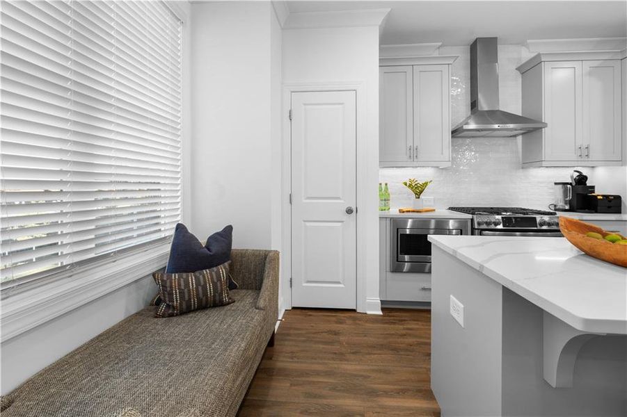 Furnished interior view inside a new home in Brackley Townhomes, Cumming (Image 41). Furnished interior view inside a new home in Brackley Townhomes, Cumming (Image 41).