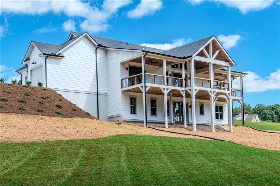 Front exterior of a new home in , Blairsville, GA, highlighting curb appeal (Image 32).