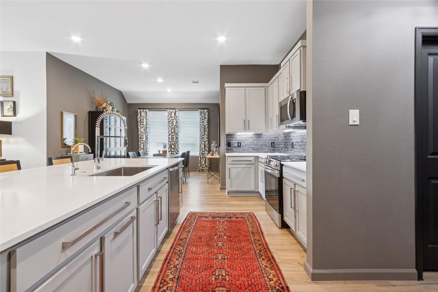Tons of storage in this massive kitchen