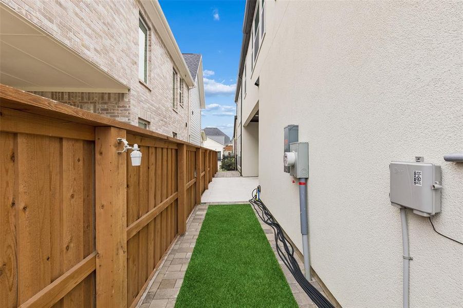 Exterior details and patio area of a home in Fields Villas - Darling Homes, Frisco (Image 3).
