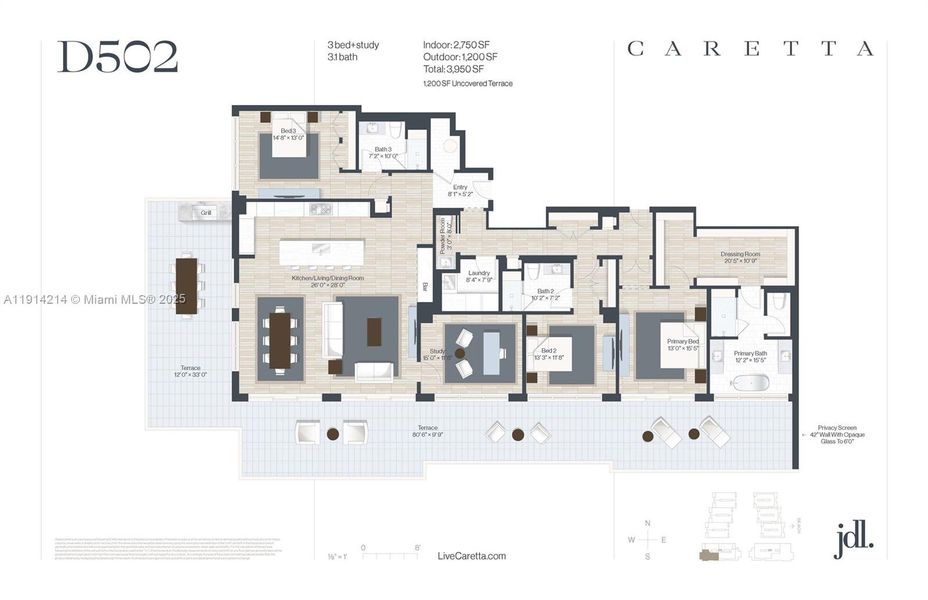 2D floor plan layout of this home in , Juno Beach, FL (Image 4).