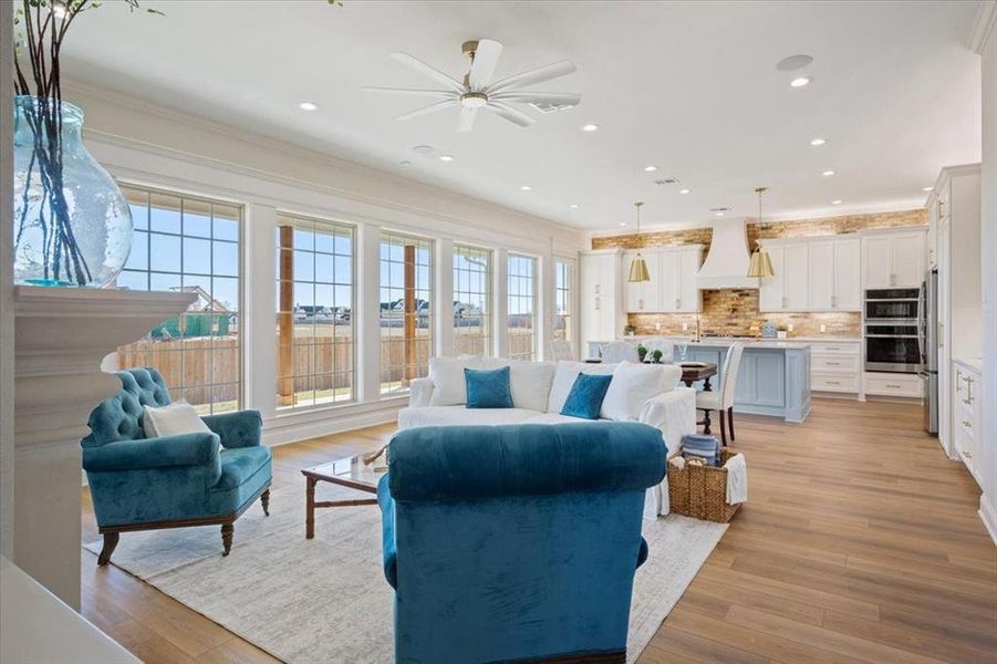 Open living for family and entertaining Open living for family and entertaining