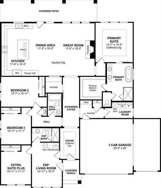 2D floor plan layout of this home in Lincoln Pointe, Van Alstyne, TX (Image 6). 2D floor plan layout of this home in Lincoln Pointe, Van Alstyne, TX (Image 6).