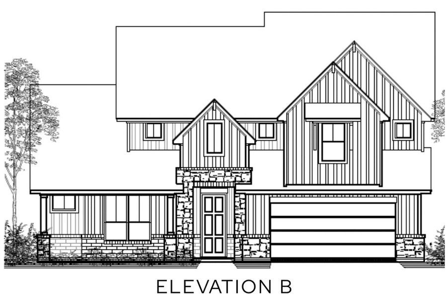 Representative rendering of the exterior for the The Milan by Lillian Custom Homes (Image 2).