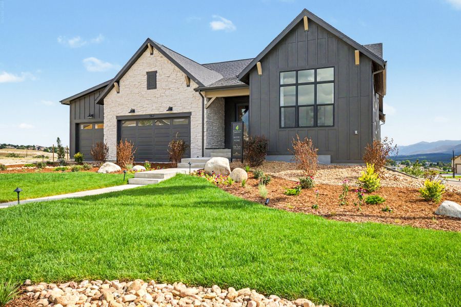 Representative exterior photo of a completed home built from the Glen Eyrie by Scott Felder Homes in Jackson Creek, Monument, CO (Image 27). Representative exterior photo of a completed home built from the Glen Eyrie by Scott Felder Homes in Jackson Creek, Monument, CO (Image 27).
