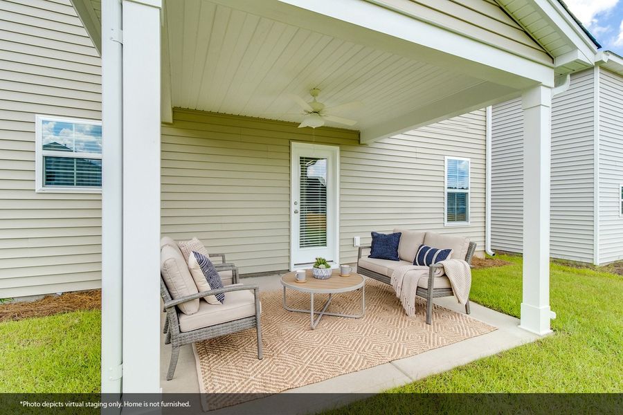 Exterior details and patio area of a home in Ellington, Elgin (Image 3).