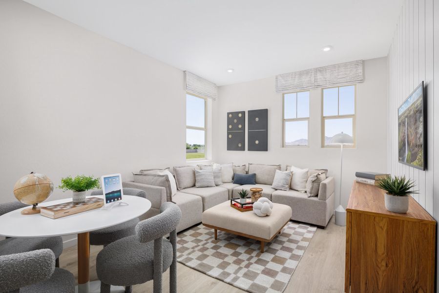 Representative furnished interior of a home built from the Pantano by Beazer Homes in Montana Vista: Highland, Buckeye (Image 6).