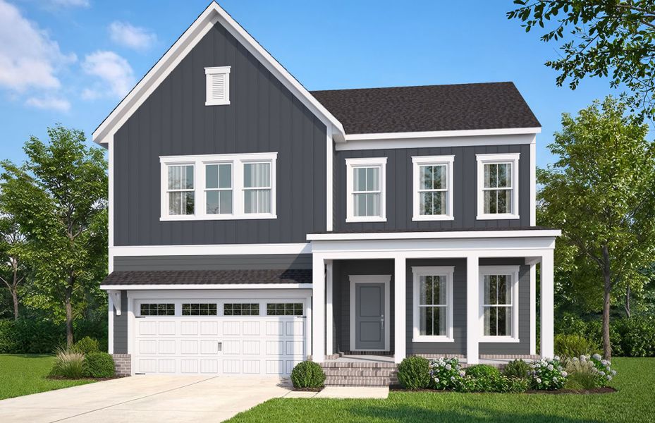 Representative exterior photo of a completed home built from the Stonebrook by Pulte Homes in Lewiston Meadows, Greensboro, NC (Image 24).