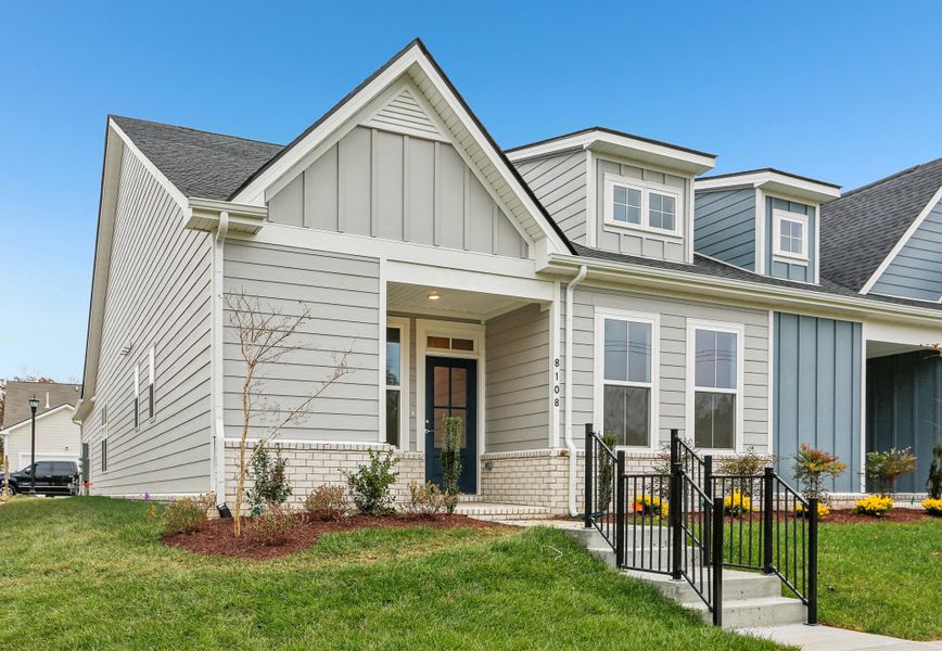 Front exterior of a new home in Stewart's Glen | 55+ Community, Smyrna, TN, highlighting curb appeal (Image 2).