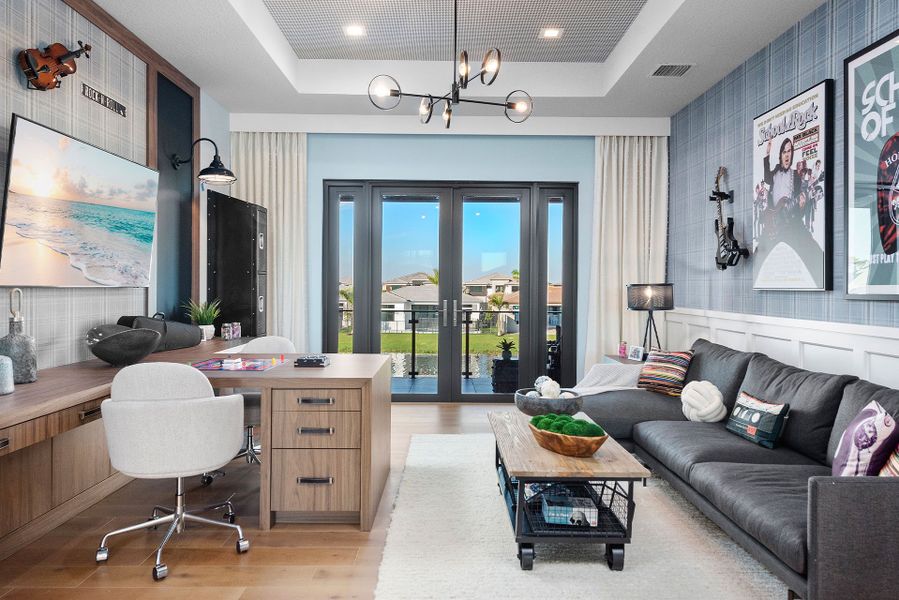 Representative furnished interior of a home built from the Santorini by GL Homes in Lotus Edge, Boca Raton (Image 10).