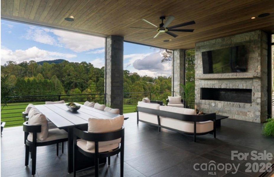 Exterior details and patio area of a home in , Arden (Image 4).