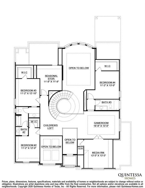 Artist Rendering of 2nd Floor Plan.
