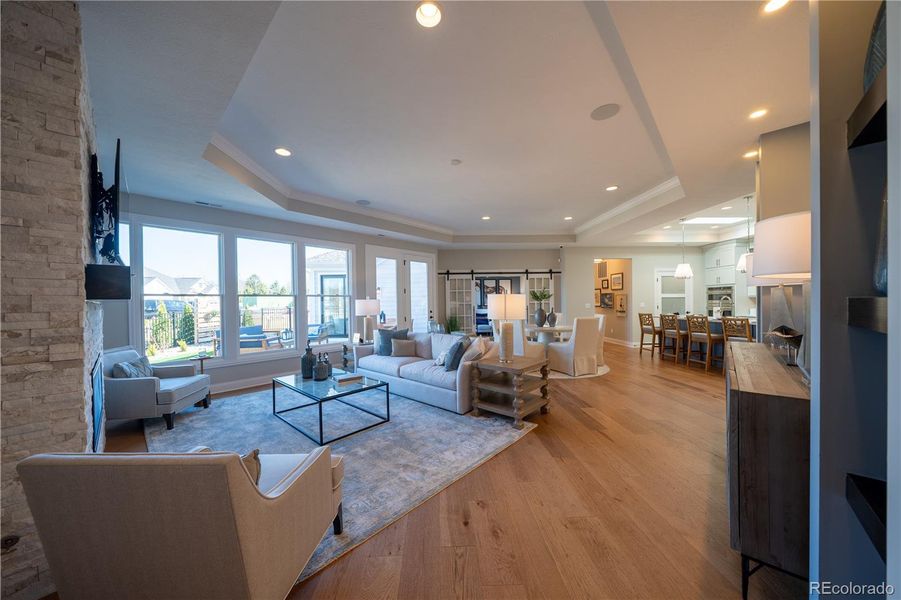 Furnished interior view inside a new home in , Fort Lupton (Image 16). Furnished interior view inside a new home in , Fort Lupton (Image 16).
