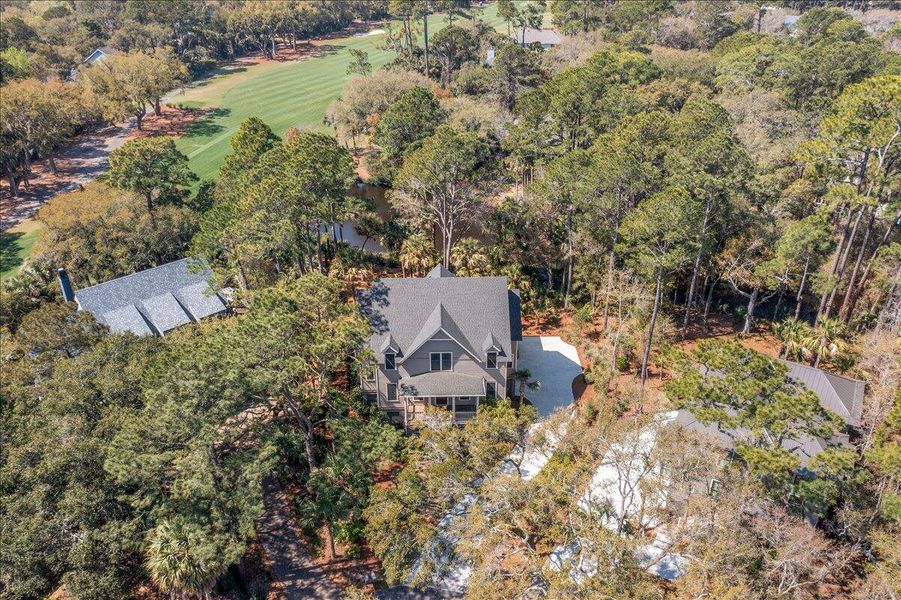 Front exterior of a new home in , Kiawah Island, SC, highlighting curb appeal (Image 27).